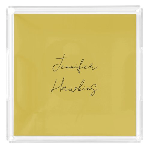 Gold color professional plain handwriting acrylic tray