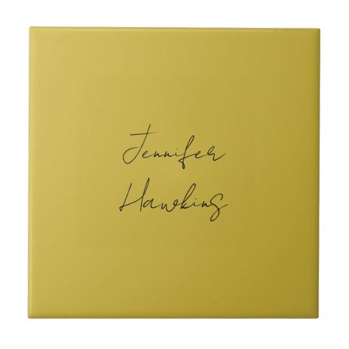 Gold color professional plain handwriting ceramic tile