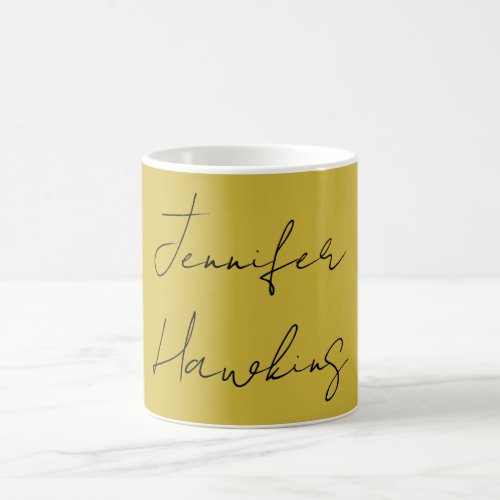 Gold color professional plain handwriting coffee mug