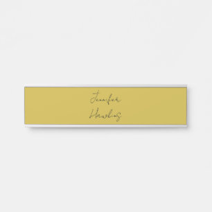 Gold color professional plain handwriting door sign