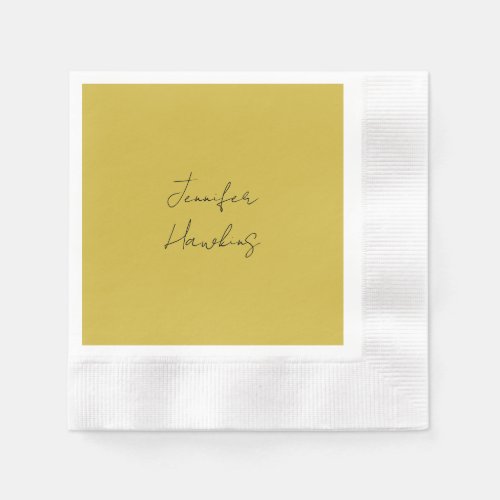 Gold color professional plain handwriting napkins