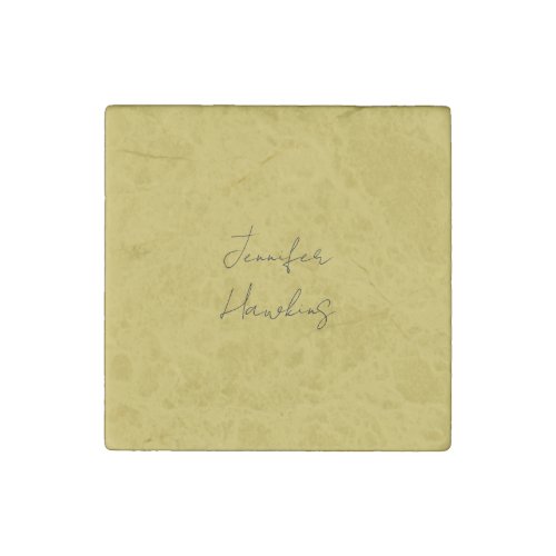 Gold color professional plain handwriting stone magnet
