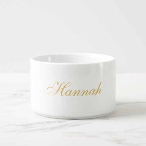Gold Color Professional Trendy Minimalist Name Bowl