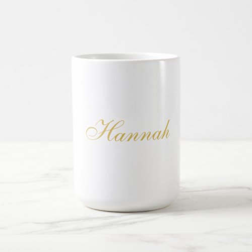 Gold Color Professional Trendy Minimalist Name Coffee Mug