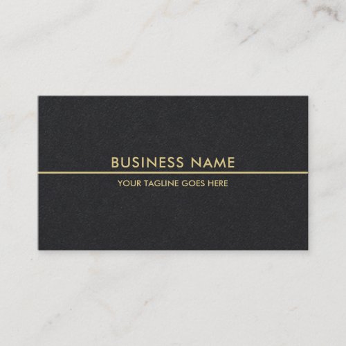 Gold Color Text Premium Black Template Luxury Chic Business Card
