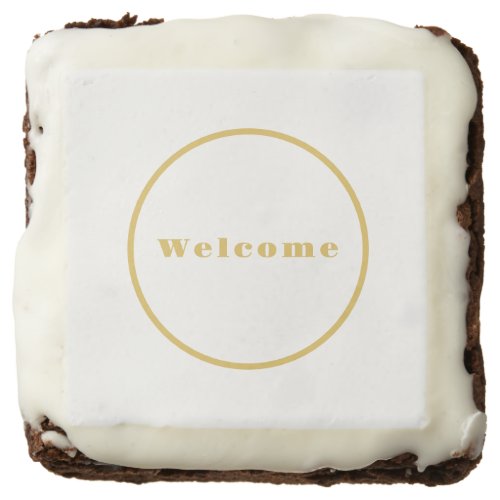Gold Color Welcome Party Minimalist Professional  Brownie