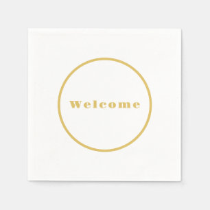 Gold Color Welcome Party Minimalist Professional  Napkins