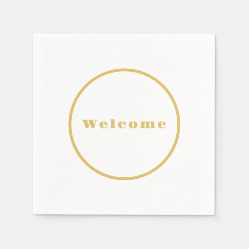 Gold Color Welcome Party Minimalist Professional  Napkins