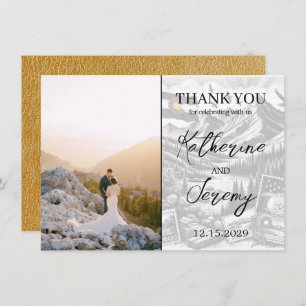 Gold Colorado Passport Thank You Card