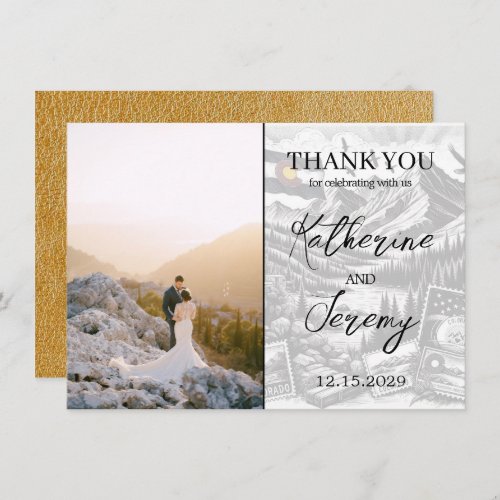 Gold Colorado Passport Thank You Card