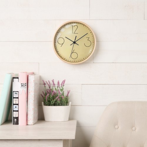 Gold Colored Clock Face with Large Numerals 