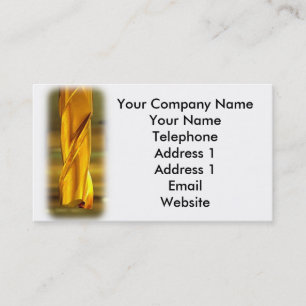 Gold Colored Drill Bit Business Card