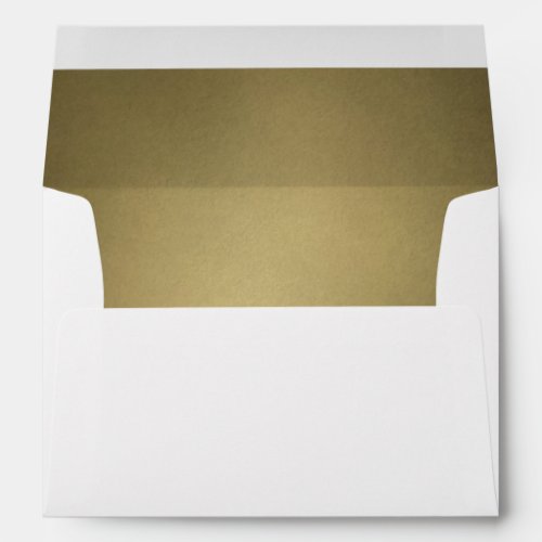 Gold Colored Interior Wedding Invitation Envelope