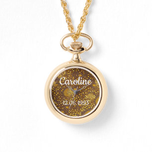 Gold colored points watch