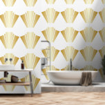 Gold Coloured Art Deco Design  Wallpaper<br><div class="desc">Wallpaper gold coloured art deco design that can be customised with any text. Should you require any help with customising then contact us through the link on this page. Gold coloured art deco design wallpaper</div>