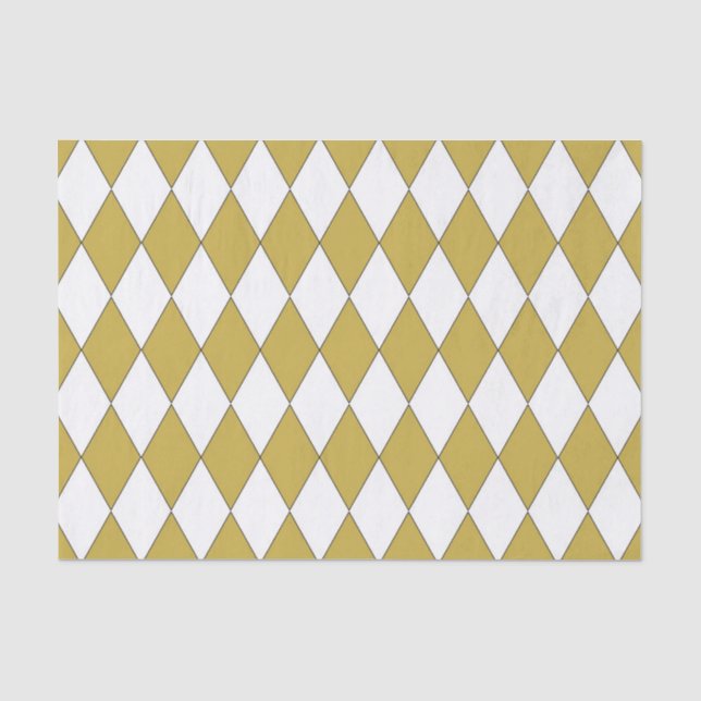 Gold Coloured Diamond Design Tissue Paper (Front)