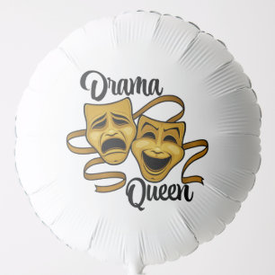 Gold Comedy And Tragedy Theater Masks Drama Queen Balloon