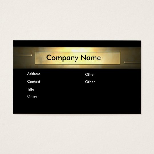 GOLD COMPANY BUSINESS CARD