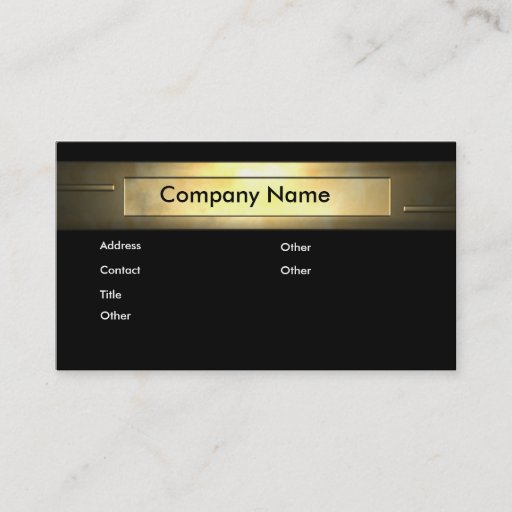 Customizable gold_company business cards