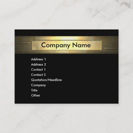 Customizable gold_company business card