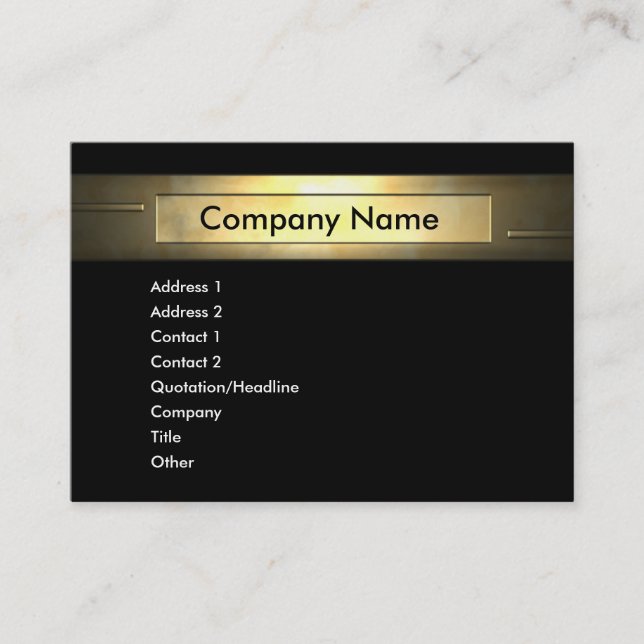 Gold Company Business Card (Front)