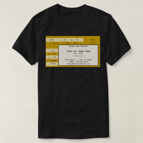 gold concert ticket T_Shirt