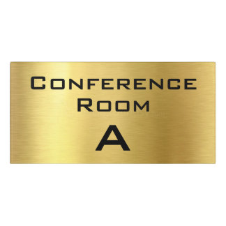 Gold Conference Room Door Sign