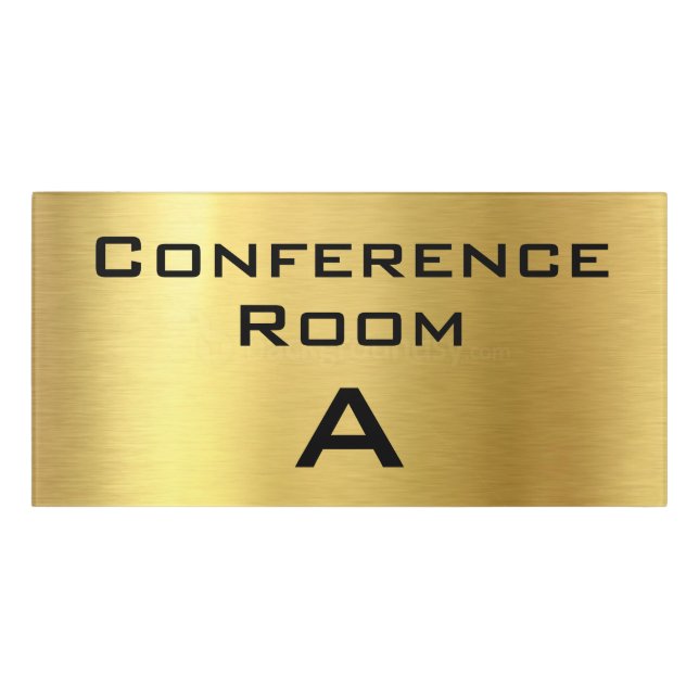 Gold Conference Room Door Sign (Classic Front)