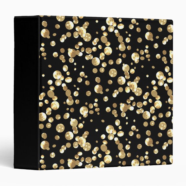 Gold confetti 3 ring binder (Front/Spine)