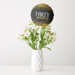 Gold Confetti 40 and Fabulous Birthday Party Balloon