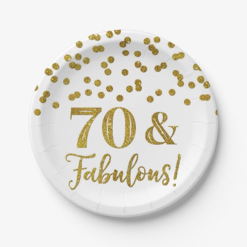 Gold Confetti 70 and Fabulous Paper Plates