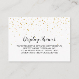 Gold Confetti Baby Display Shower Enclosure Card