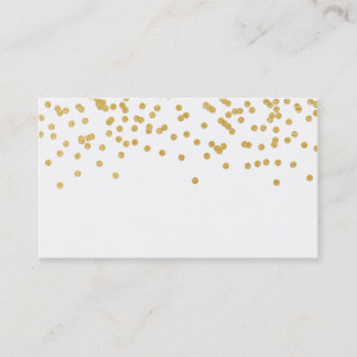 Gold Confetti Business Cards