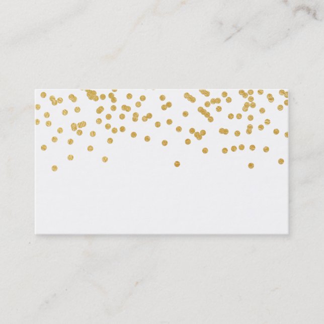 Gold Confetti Business Cards (Front)