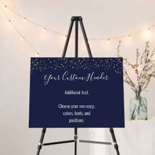 Gold Confetti Casual Navy Do It Yourself Festive Foam Board