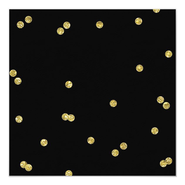 Gold Confetti Christmas Party (Custom Color) Invitation