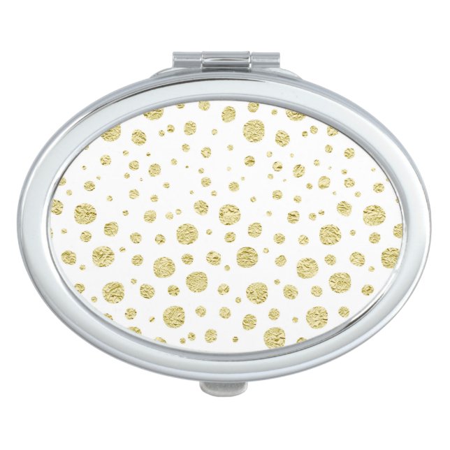Gold Confetti compact mirror (Front)