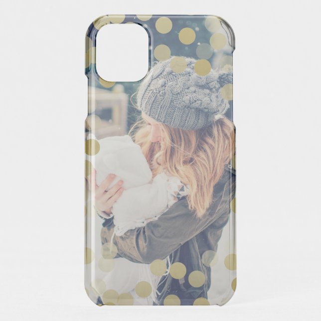 Gold Confetti | Custom Photo Uncommon iPhone Case (Back)