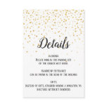 Gold Confetti Detail Insert Card Gold Confetti Detail Insert Card
