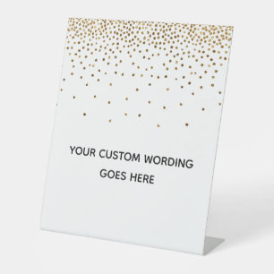 Gold Confetti Do It Yourself Custom Wedding Sign