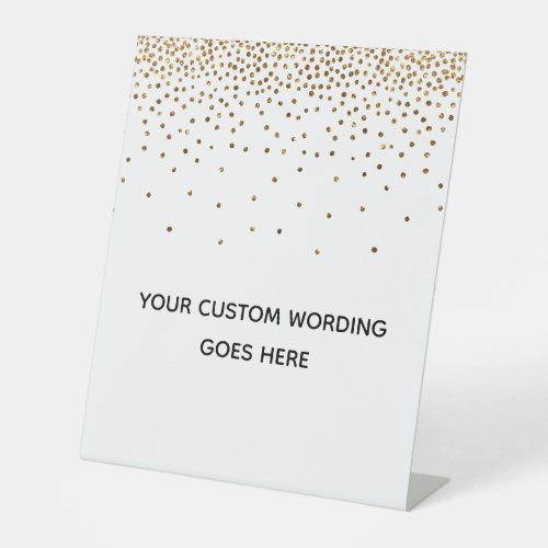 Gold Confetti Do It Yourself Custom Wedding Sign