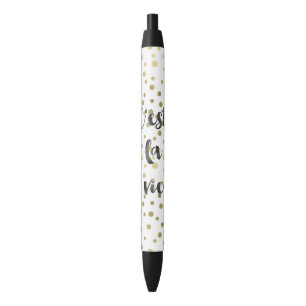 Gold Confetti Dots c'est la vie Pen