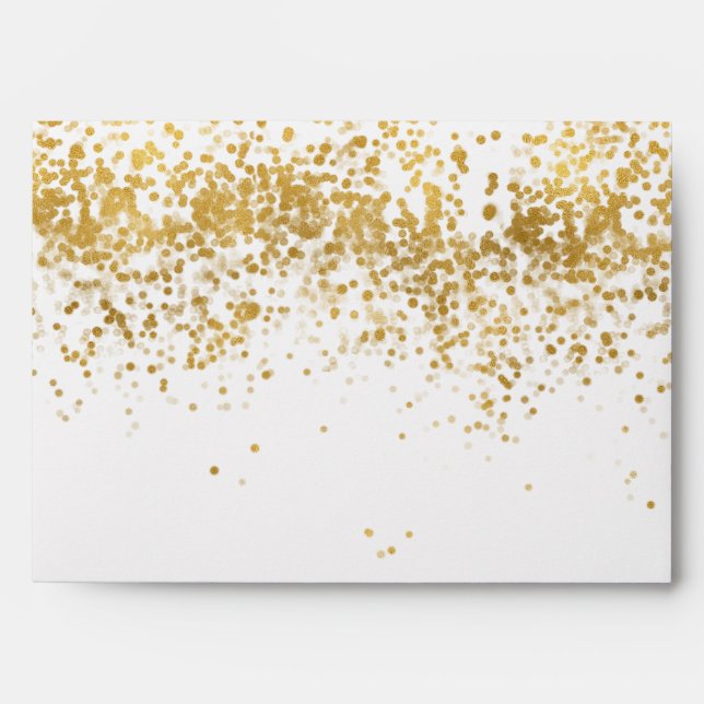 Gold Confetti Dots Envelope (Front)