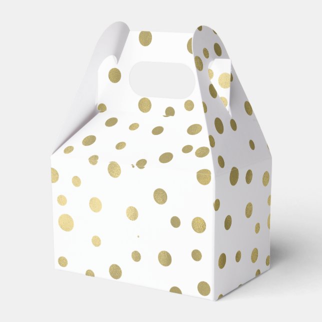 Gold Confetti Dots Favor Boxes (Back Side)