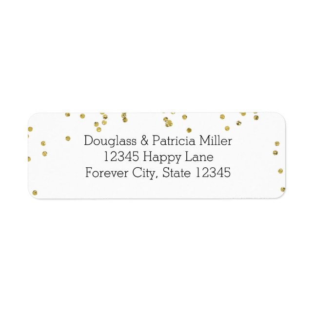 Gold Confetti Dots Label (Front)