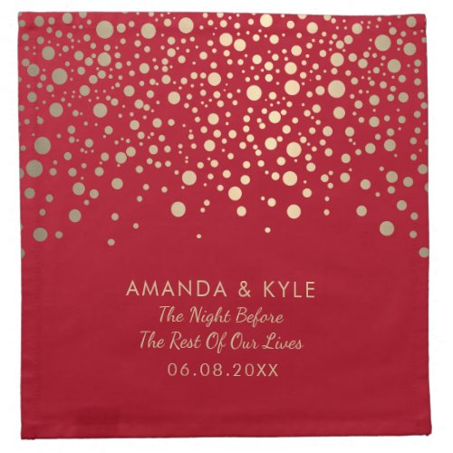 Gold Confetti Dots on DIY Background Color Cloth Napkin