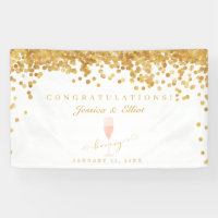 Gold Confetti Elegant Champagne Wedding