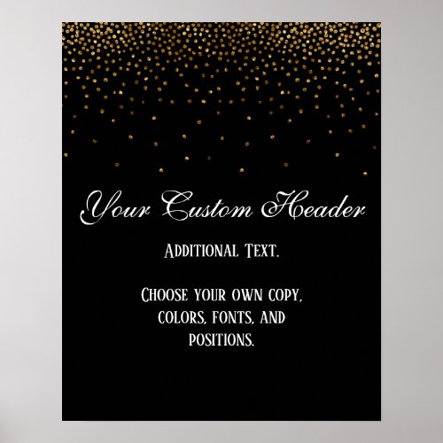 Gold Confetti Elegant Do It Yourself Wedding Sign