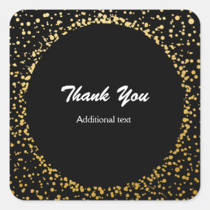 Gold Confetti Elegant Glamour Dots Favor Stickers