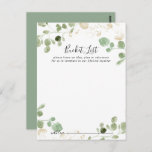 Gold Confetti Eucalyptus Wedding Bucket List Cards<br><div class="desc">These gold confetti eucalyptus wedding bucket list cards are the perfect activity for a rustic wedding reception or bridal shower. Gold Confetti Eucalyptus Foliage

Change the wording to suit any life event. Bucket list sign is sold separately.</div>